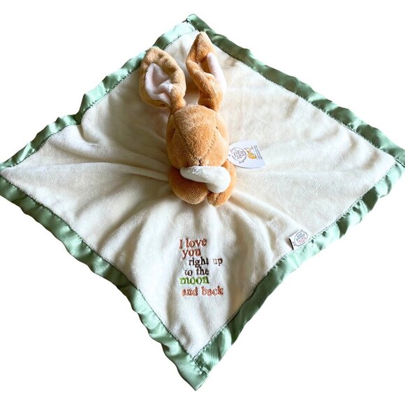 NEW Guess How Much I Love You Satin Bunny Security Blanket Lovey Plush Baby Toy - Picture 1 of 8